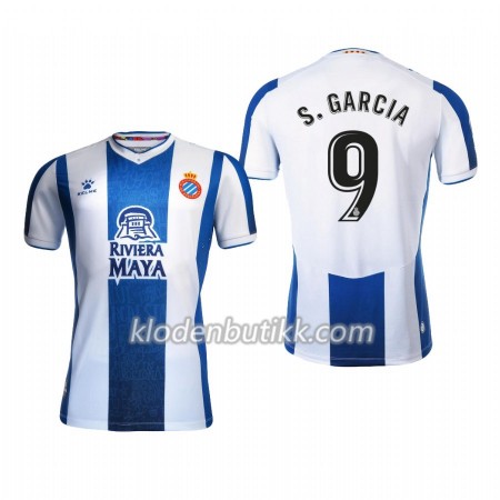 RCD Espanyol Sergio Garcia 9 Hjemme Fotballdrakt 2019-2020 Kortermet